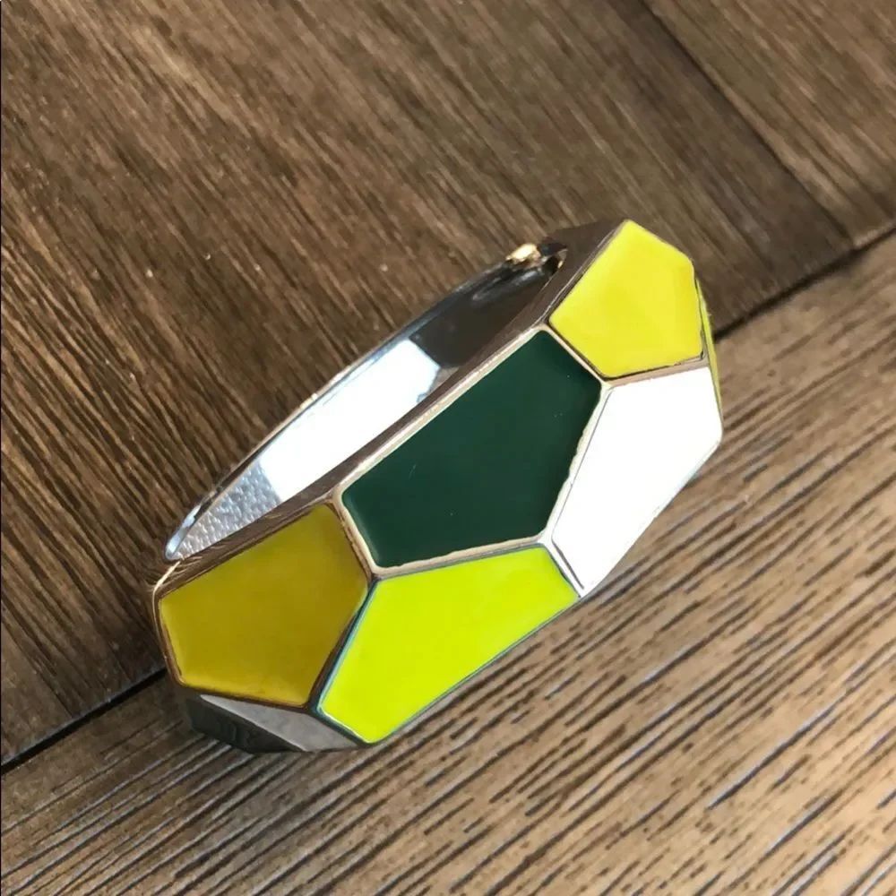 Mod Style Shades Of Green Clamper Style Bracelet